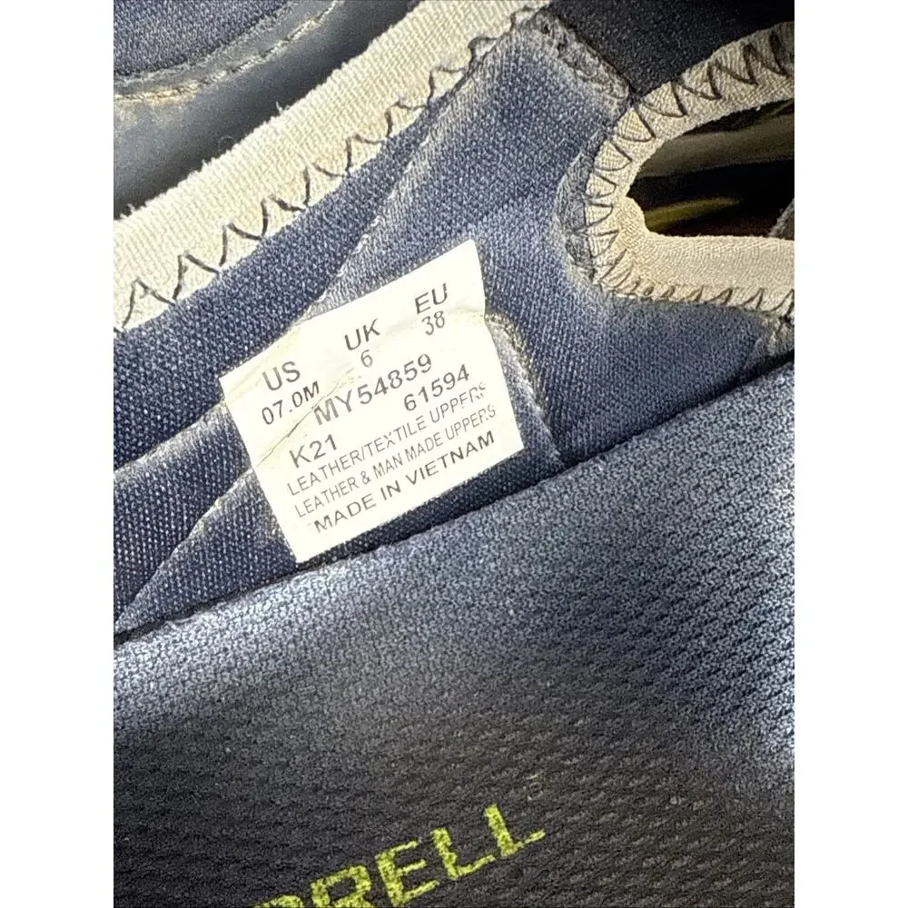 Merrell Hydro H2O Shoes Size 7 Big Kid Youth Blue Yellow Closed Toe Sandals GUC